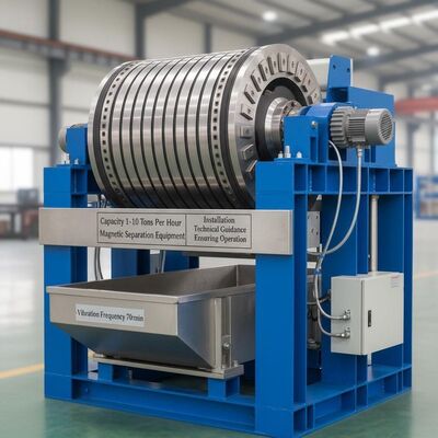 Χωρητικότητα 1-10 Τόνοι Ανά Ώρα Μαγνητικού Διαχωριστικού Εξοπλισμού με Συχνότητα Δόνησης 70 σ.α.λ. και Τεχνική Καθοδήγηση Εγκατάστασης που Εξασφαλίζει τη Λειτουργία