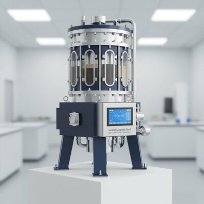 Μαγνητικός Διαχωριστής Υψηλής Κλίσης με Κάθετο Μαγνητικό Πεδίο που Προσφέρει Ομοιόμορφη Κατανομή Μαγνητικού Πεδίου Βελτιστοποιημένη για Διαχωρισμό Σωματιδίων