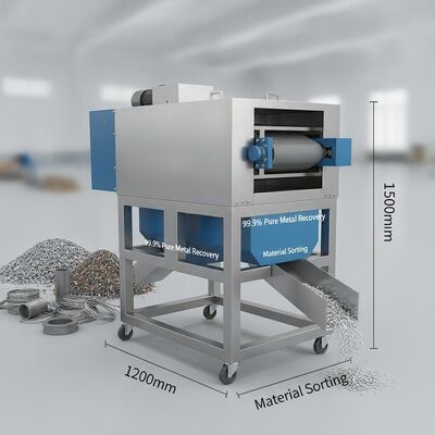 1200mm X 800mm X 1500mm Μαγνητικός εξοπλισμός διαχωρισμού που παρέχει 999 καθαρότητα τέλεια για ανάκτηση μετάλλων και διαλογή υλικών