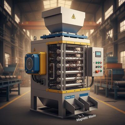 Μαγνητική Ένταση Υποβάθρου 10000-15000 Gauss Εξολκέας Μαγνητικών Σωματιδίων Σχεδιασμένος για Επεξεργασία Άνθρακα και Διαχωρισμό Υλικών