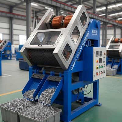 Ηλεκτρομαγνητικός διαχωριστής προσαρμοσμένης τάσης Αυτόματη λειτουργία Διαχωρισμός σιδηρούχων μετάλλων Μη μεταλλικών υλικών Εξοπλισμός μαγνητικού διαχωρισμού