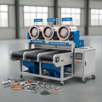 Δυνατότητα μαγνητικού πεδίου 0,5 έως 1,5 Tesla Ηλεκτρομαγνητικός διαχωριστής αυτόματο σύστημα που εξασφαλίζει την βιομηχανική εξόρυξη μετάλλων
