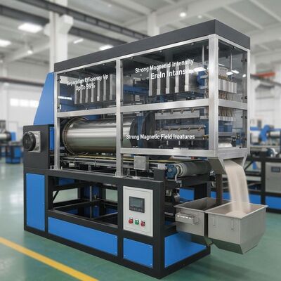 Separationefficiency Up To 99 Percent Dry Magnetic Separator With Strong Magnetic Field Intensity And Customizable Features